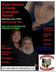 8-BALL, Calcutta at 12pm DARTS, blind draw at 3pm Raffles and 50/50's,  please come out and help support this family that has been so much and  always willing to help. Now it's