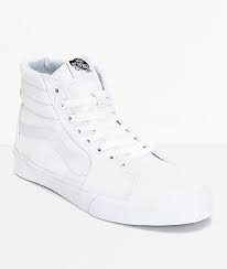 Vans Sk8 Hi True White Canvas Skate Shoes