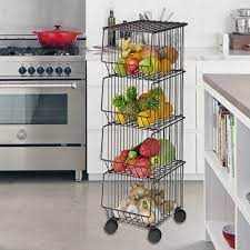 Stainless steel onion holder for slicing,onion cutter for slicing and storage of onions,avocados,eggs and other vegetables. 2 3 4 5layer Fruit Vegetable Basket Storage Rack Stand Unit Kitchen Bathroom Shelf For Potatoes Onions 4 Tier Walmart Com Walmart Com