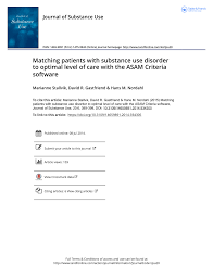 Pdf Matching Patients With Substance Use Disorder To