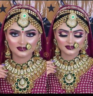 Traditional heavy 22K gold jewelry designs dominate family bridal investments., AI generated