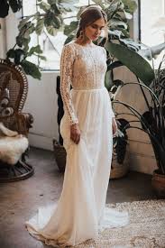 Ines Lace And Silk Flowy Wedding Dress Wedding Dress Long Sleeve Wedding Dresses Wedding Dresses Lace