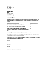 Network Administrator Cover Letter Letter Templates Download