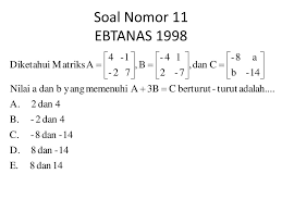 Maybe you would like to learn more about one of these? Matriks 20 Soal Pilihan Ganda Durasi Tiap Soal 3 Menit Ppt Download