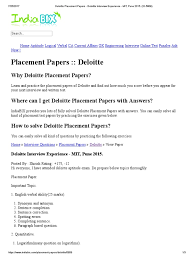 Please see about deloitte to learn more about our global network of member firms. Deloitte Placement Papers Companies Service Companies