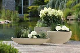 Amazon De Gilde Creasto Pflanzschale Oval Schiff Creasto Ne Sandsteinfarben L 20 X B 90 X H Planters Planter Pots Pot
