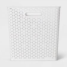 Black And White Polka Dot Storage Bins Y Weave Cube Storage Basket White 13 Room Essentials Cube Storage Baskets Cube Storage Storage Baskets