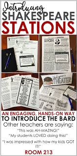 Introduction To Shakespeare Learning Stations Teaching Shakespeare Learning Stations Shakespeare Lessons