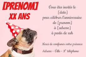 Les plus beaux yeux de la terre tout le monde lui disait. Carte Invitation Anniversaire Humour Chien Rose Gratuit A Imprimer Carte 2226