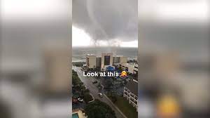 When looking at a tornado in the distance, yo. Video Confirmed Tornado Touches Down In Myrtle Beach Wbtw