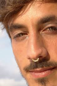 gold septum 14k gold septum aztec gold septum gold septum etsy septum gold cartilage earrings nose jewelry
