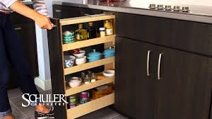 pull out spice rack schuler cabinetry