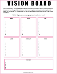 Vision Board Worksheet Vision Board Checklist Law Of Attraction Visualization Worksheet Mindset Visualizations Vision Board List Vision Board Worksheet Vision Board Inspiration Making A Vision Board