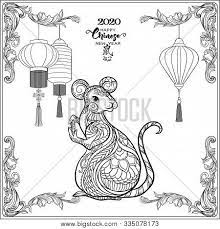 Chinese new year 2020 coloring pages download and print these chinese new year 2020 coloring pages for free. Mouse Rat Coloring Vector Photo Free Trial Bigstock