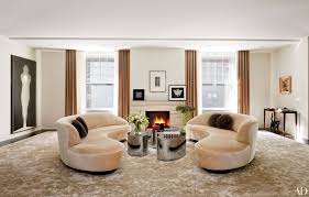 15 Beautiful Homes Featuring Vladimir Kagan Furniture Round Sofa Livingroom Layout Curved Sofa