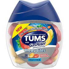 Tums Chewy Bites With Gas Relief Lemon Strawberry 28ct Target