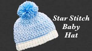 If you want to use this pattern for a preemie baby, follow pattern but use a 5.0mm or 5.5mm hook. How To Crochet Newborn Baby Crochet Beanie Hats With Star Stitch Fast And Easy Crochet For Baby 166 Youtube