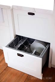 White Farmhouse Style Kitchen Farmhouse Style Kitchen Kitchen Styling Drawer Dishwasher