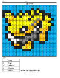 The story tells about one boy, ash, who is lovely and clever, has got a pokémon on his tenth birthday. Pokemon Color By Number Coloring Squared