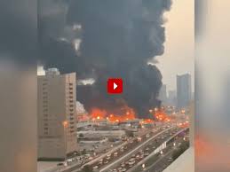 UAE: Massive fire breaks out in Ajman market