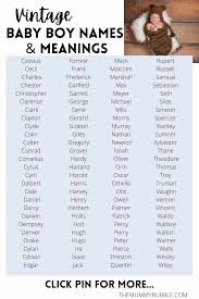 For more baby name suggestions, visit baby name generator Vintage Boy Names That Are Old Fashioned Classics The Mummy Bubble