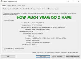 How do i know which directx i have? How To Check How Much Vram Do I Have In Windows 10