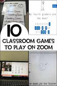 10 Classroom Games To Play On Zoom Classroom Games Elementary Classroom Games Digital Learning Classroom