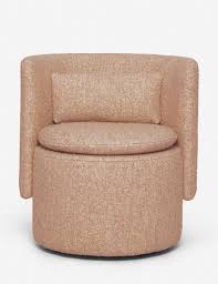 Hazel Swivel Chair Burnt Orange Boucle Swivel Chair Chair Bucket Chairs