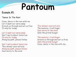Always and forever, i love you, malaysia! The Look Shape Of Poetry Pantoum A Pantoum Is A Poetic Form Which Originated In Malaysia In The 15 Th Century It Is A Poem Of Any Length Composed Ppt Download