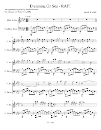 Dreaming On Sea Raft For 2 Flutes Sheet Music For Flute Woodwind Duet Musescore Com