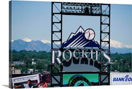 The colorado rockies are an american professional baseball team based in denver, colorado. Rockies Logo In Outfield At Coors Field In Denver Colorado Wall Art Canvas Prints Framed Prints Wall Peels Great Big Canvas