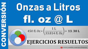 Conversion De Onzas Fl Oz A Litros L Youtube