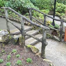Faux Bois Stairs And Railing At Butchart Gardens Victoria Bc Hardscape Garden Stones Faux Branches