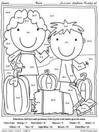 Coloring is one of my first grade kids favorite activities. Pin By Irene Hines Teaching Affects On First Grade Teachers Math Coloring Fall Math Fall Themed Math