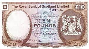 This is how the swift/ bic code of rbc. 10 Pounds Royal Bank Of Scotland Scotland Numista