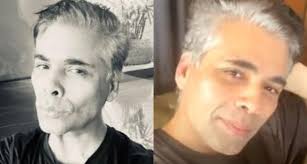 Hairstylist and vogue contributing beauty editor, guido palau, shares his three top tips for easy lockdown hair looks that. In Photo Filmmaker Karan Johar Shows Off His Grey Hair During Lockdown Says For Whom And What Shall I Beautify Myself Iwmbuzz