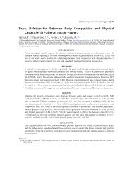 Strong conclusion examples pave the way for the perfect paper ending. Pdf Relationship Between Body Composition And Physical Capacities In Pubertal Soccer Players