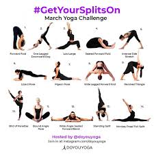 Join The March Yoga Challenge Getyoursplitson Let S Face Our Fear Of The Splits This March Join Us Yoga Challenge Flexibility Workout How To Do Splits