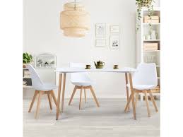 Choisir la table de sa salle à manger, c'est choisir une table qui s'accorde avec les proportions de son intérieur, mais également avec l'ambiance que l'on souhaite donner à sa salle à manger. Table A Manger Scandinave Sara 120 Cm Blanche Vente De Id Market Conforama