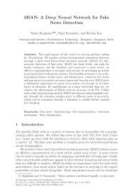 This fake news detector tells you whether or not you are reading legitimate real news! Pdf 3han A Deep Neural Network For Fake News Detection