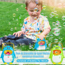 Olefun Bubble Machine Pack Of 2 Penguin Bubble Blowers Automatic Bubble Maker For Kids Toddlers Bubble Machine Bubble Maker Kids