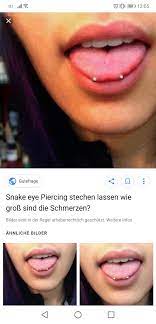 The snake eyes piercing, which may look like two separate piercings, is actually a curved bullbar when it comes to tongue piercings, and snake eyes especially, there are many complications that. Snake Eyes Piercing Risiko