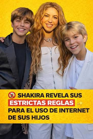 SHAKIRA Y SUS REGLAS! 📵✨ La cantante Shakira sorprendió al revelar cómo  maneja el uso de internet con sus hijos, dejando claro que en casa existe  un control muy estricto sobre la