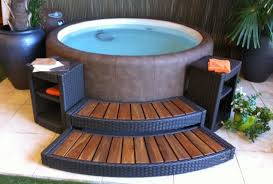 30 Awesome Outdoor Jacuzzi Ideas For A Relaxing Weekend With The Flow Of Warm Water And Bursts Of Water Jacuzzi Outdoor Inflatable Hot Tubs Hot Tub Backyard