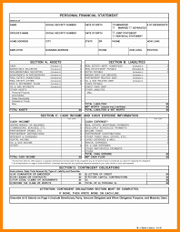 Financial Statement Sample Of A Small Business Personal Financial Statement Financial Statement Financial Plan Template