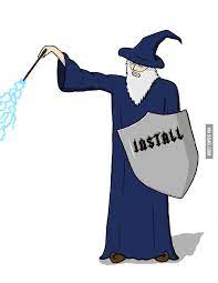 When install shield is ready to proceed, the following appears: Installshield Wizard 9gag