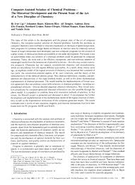 Bei bernhard gruber wurden erneut verengungen der herzkranzgefäße. Computer Assisted Solution Of Chemical Problems