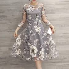 Women S Fashion Lace Double Layer Flower Dress Free Shipping Elegant Floral Dress Fashion Floral Print Dress