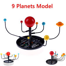 This solar system kit is a model that sits on a motorized base and rotates to mimic the planet's orbits around the sun. Diy Solar System Model Nine Planets Planetarium Model Kit Science Astronomy Project Early Education For Kids Astronomy Science Aliexpress