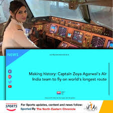 Captain zoya agarwal narrates her story of how she became a pilot and her successful journey! A Team Of All Women Air The North Eastern Chronicle Facebook